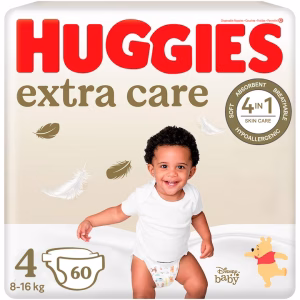 Huggies Scutece Extra Care 4, 8-16 kg, 60 buc