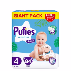 Scutece Pufies Fashion&Nature, Marimea 4, 9-14 kg, 84 buc, Giant Pack