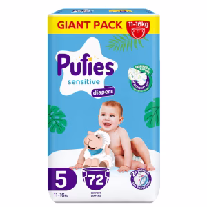 Scutece Pufies Fashion&Nature, Marimea 5, 11-16 kg, 72 buc, Giant Pack