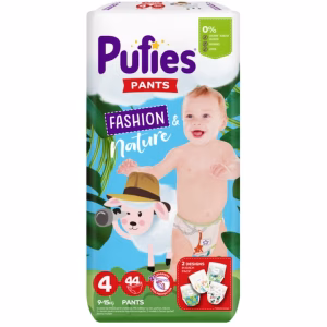 Scutece-Chilotel Pufies Pants Fashion and Nature Maxi, Marimea 4, 9-15 kg