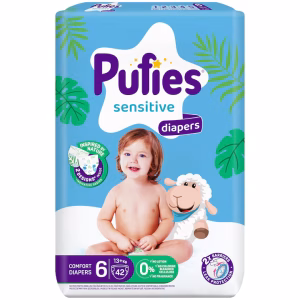 Scutece Pufies Fashion & Nature , Marimea 6, 13+ kg, 42 buc, Maxi Pack