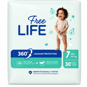 Scutece Free Life XXL Mărimea 7, 15+ kg, 30 buc