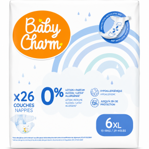 Scutece Baby Charm XL Mărimea 6, 13–18 kg, 26 buc