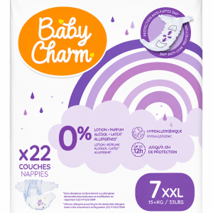 Scutece Baby Charm XXL Mărimea 7, 15+ kg, 22 buc