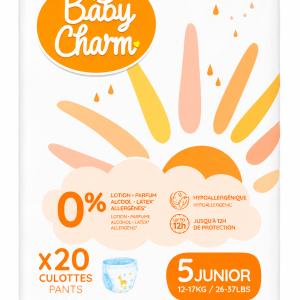 Scutece tip chiloțel Baby Charm Pants Junior Mărimea 5, 12–17 kg, 20 buc